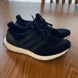 Adidas Ultra Boost Black White Used Size 9.5
